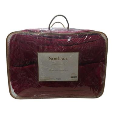 Imagem de Coberdrom King Zig Flannel Vermelho Liso com Sherpa 2,60m x 2,40m. - S