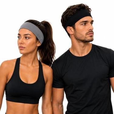 Imagem de 4 Faixas Headband Testeira Anti Suor Corrida Academia Yoga - QUERO & P