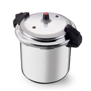 Imagem de Panela de Pressao Fechamento Externo Profissional 24L Cinza com Valvula de Seguranca Aluminio Nacional