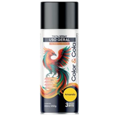 Imagem de Tinta Spray Color & Cola 400ML Acabamento Uniforme Secagem Rápida Amarelo Color Total