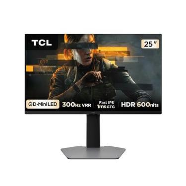 Imagem de Monitor Gamer TCL 25 Polegadas QLED Mini LED Full HD G64 300Hz 1ms (GtG) Freesync HDR 600 nits 25G64
