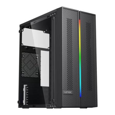 Imagem de Gabinete Gamer Vinik Sg26 Preto Fita De Led Rgb - Sg26acbk