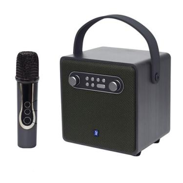 Imagem de Presente Caixa de Som com Karaoke Portátil + Microfone Ouça Música - i