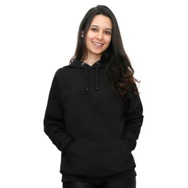 Imagem de Blusa De Moletom Liso Unissex Canguru Com Bolso-Feminino