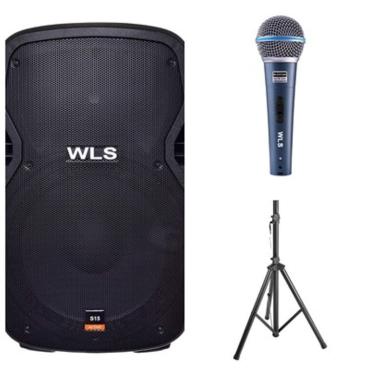 Imagem de Caixa wls S15 Ativa + Microfone M58A + Pedestal ST002 1,80m