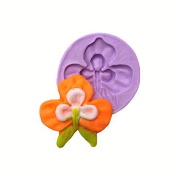 Imagem de Confeitaria dos moldes, F654 MOLDE DE SILICONE ORQUÍDEA CONFEITARIA ARTESANATO