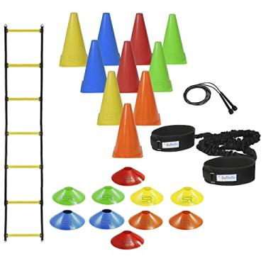 Imagem de Escada Agilidade + Prato + Cone + Corda + Cinto Tração Duplo