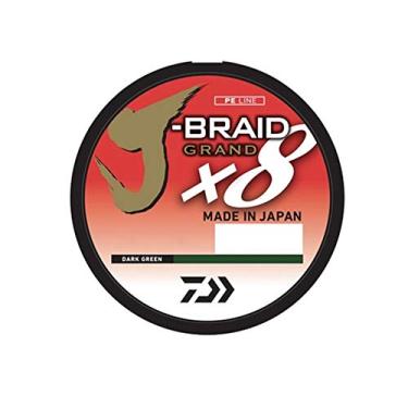 Imagem de Daiwa, J-Braid x8 linha trançada grande, 137 m, 4,5 kg testada. 15 cm de diâmetro, verde escuro