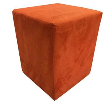 Imagem de Puff Quadrado Sued Laranja