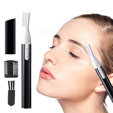 Imagem de pelos faciais para mulheres – Aparador portátil pelos faciais, aparador detalhes caneta, depilador elétrico, produtos beleza para mulheres, limpeza fácil Baodan