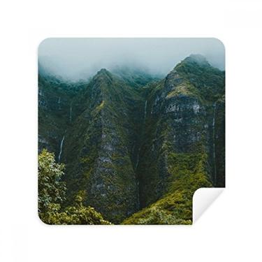 Imagem de Jungle Valley Cliff Fog Forest óculos pano limpador de tela tecido camurça pacote com 2