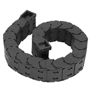 Imagem de Porta-fios, corrente de arrasto de cabo de 0,7 metros, máquina-ferramenta CNC preta, totalmente fechada, corrente de reboque de baixo ruído, conjunto destacável (D20*125), corrente de energia