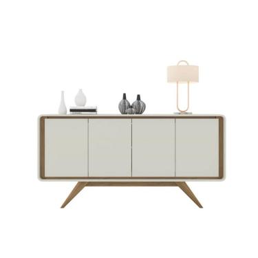 Imagem de Buffet Channel 100% MDF Nature Off White Fabrimóveis