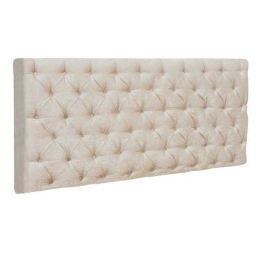 Imagem de Cabeceira Painel Cristal Cama Box Solteiro 90cm Suede Bege