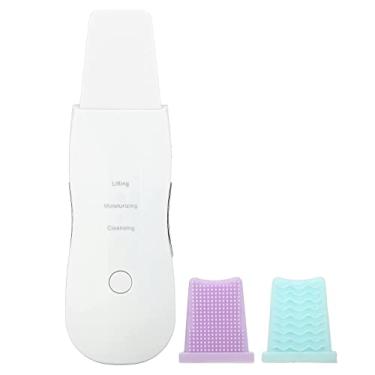 Imagem de ZKMAGIC Peeling Ultrassônico E Ionização Portátil Anti Cravos E Acne 2 Em 1 Super Eficiente Para Limpeza Profunda E Renovação Celular Da Pele - Espátula 3 Em 1, Branco