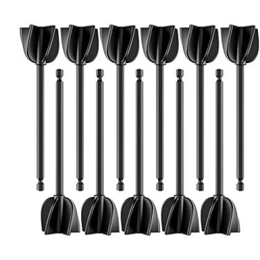 Imagem de Pás do misturador de resina, acessório do misturador de epóxi para mistura poderosa, misturador de tinta reutilizável, acessório de perfuração do agitador de tinta para resina, mistura de silicone (10 Pacote)