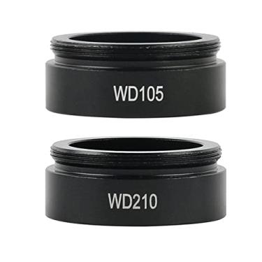 Imagem de Adaptador de microscópio 0,7X-5X ampliação de zoom ajustável WD105 WD210 WD170 C suporte lente monocular para câmera de microscópio de vídeo acessórios de microscópio (cor: WD105 WD210)