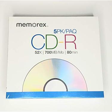Imagem de CD-R, c/ capa fina para joias, 52X, 700MB/80min, 5/PK