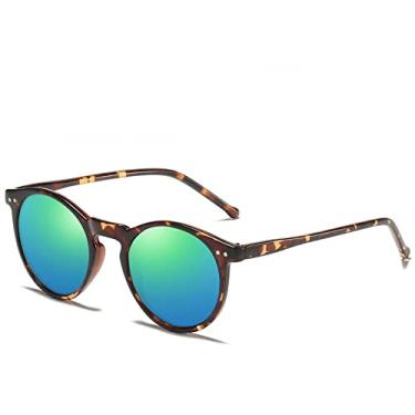 Imagem de Óculos de sol masculinos e femininos Óculos de sol polarizados Homens Mulheres Designer Retro Redondo Óculos de Sol Vintage Masculino Feminino Óculos Gafas De Sol UV400,C4 Leopard,Azul,Outros