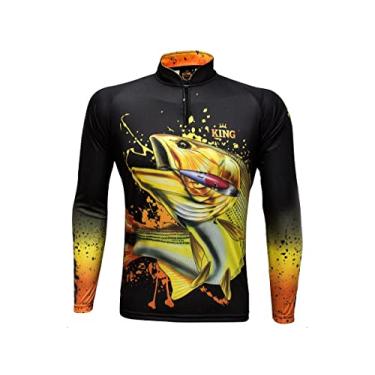 Imagem de Camiseta De Pesca King Proteção Solar Uv KFF650 - Dourado