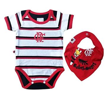 Imagem de Kit Bebê Flamengo Com Body e Bandana Oficial
