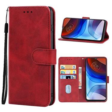 Imagem de Leather Phone Case For Lenovo K13 Note & K13 Pro/Motorola Moto G30 & G20 & G10 4G(Red)
