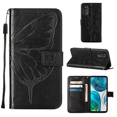 Imagem de For Motorola Moto G52 Embossed Butterfly Leather Phone Case