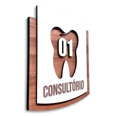Imagem de Victare Laser | Placa De Sinalização | Consultório Odontológico - MDF 100% - Montagem Na Parede - 15cm x 13cm x 9mm - Amadeirado - 01 Unidade