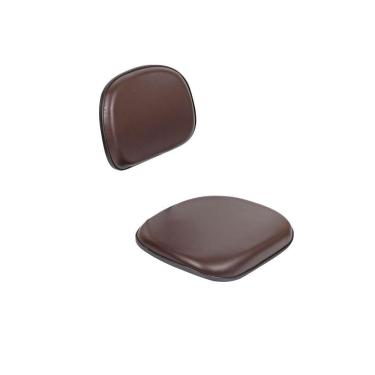 Imagem de Assento e Encosto Secretária Marrom Espuma Injetada Tecido Sintético