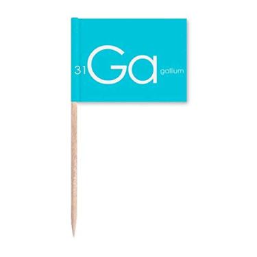 Imagem de Elementos Químicos Mesa menstrual Metais Pobres Gallium Ga Bandeiras Marcador Topper Decoração de Festa