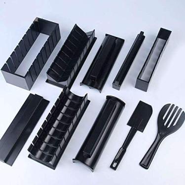 Imagem de Kit de fabricação de sushi, conjunto de ferramentas premium conveniente para sushi, 11 peças de kit de fabricação de sushi, molde de rolo de arroz de sushi incluindo sashimi para cozinha