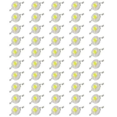 Imagem de MOOKEENONE 50 * 220-240LM 1W 180 graus ângulo de feixe de alta potência LED SMD Chip lâmpada grânulos COB 5V