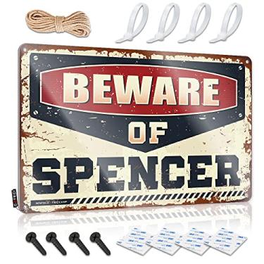 Imagem de Decoração de placa cuidado com Spencer Sinal de estanho Placas de metal para Garagem Man Cave Hippie Decoração (Tamanho : 30X40cm)