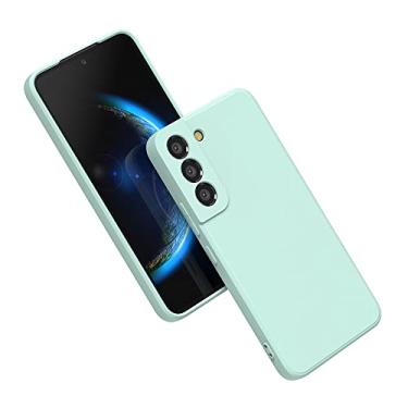 Imagem de Capa para Samsung Galaxy S22 Ultra S22Plus Soft Liquid Silicone Back Full Cover Protective Ultra Thin Shockproof Phone Shell, Light cyan, For S9