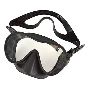 Imagem de UGPLM Óculos de Snorkel Anti Fog Mergulho Acessório Equipamento de Treinamento Lente de Vidro Natação Faixa de Cabeça Ajustável Máscara de Mergulho para Mul, Preto