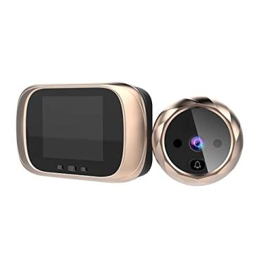 Imagem de Moniss Visualizador de porta digital câmera olho mágico campainha tela LCD de 2,8 polegadas com sessão de fotos monitoramento digital de porta para segurança doméstica