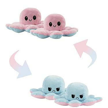 Imagem de Kit 2 Polvos Reversível Humor Tiktok Pelúcia Feliz e Triste - BBR Toys