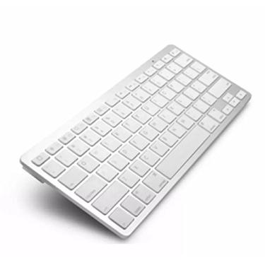 Imagem de Teclado Keyboard Bluetooth Wireless Sem Fio Notebook (Branco)