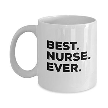Imagem de Caneca Best Nurse Ever – Caneca de café – Ideia divertida de presente para enfermeiros – Lindo presente de formatura – Mordaça temática – Aposentadoria do mundo – Super ótima