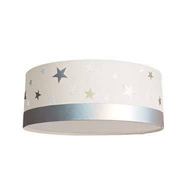 Imagem de Luminária Plafon Infantil Estrelas Cúpula 50x15 2E27 Cor: Branco