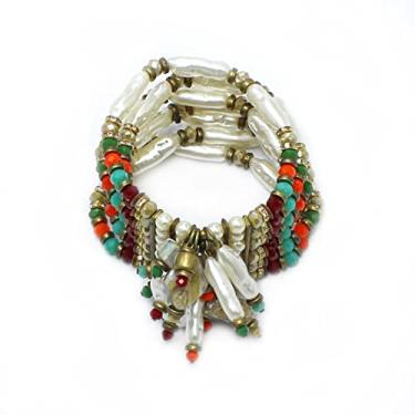 Imagem de Pulseira Feminina | 1 Conjunto, Cordões, Resinas Peroladas, ABS | Bijuteria Fina |CamargoMarkiori | PX-4031