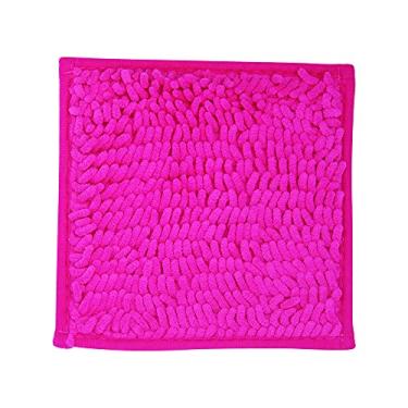 Imagem de Tapete de pelúcia com armário quadrado de 25,4 cm (rosa choque)