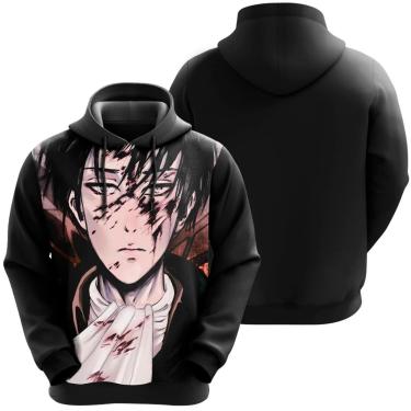 Imagem de Blusa De Moletom Attack on Titan Anime Levi Ackerman-Unissex