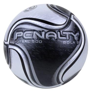 Imagem de Bola Penalty Futsal 8 X - Branco e Preto