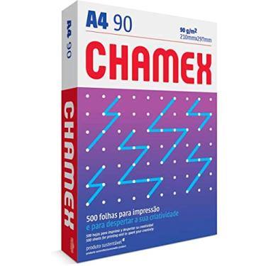 Imagem de Chamex Papel A4, 210 x 297 mm, 90g, Pacote 500 Folhas, Branco Sulfite