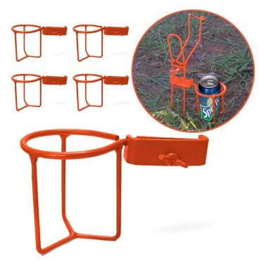 Imagem de Kit 5 Porta Lata Suporte Vara de Pesca Secretária Pesqueiro Barranco Cor Refletiva Ideal Pesca Noturna