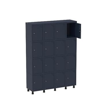 Imagem de Armario Roupeiro 16 Portas Aço Grp 504/16 Azul Del Rey