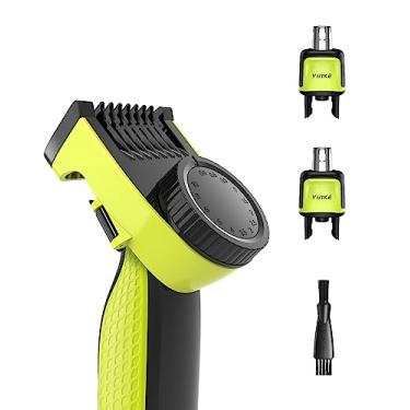 Imagem de Yinke Protetores ajustáveis de 14 em 1 e cabeças de substituição para aparador de pelos do nariz para uma lâmina, acessórios de pente de 0,4 a 10 mm, compatíveis com alças OneBlade