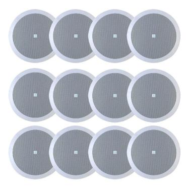 Imagem de Kit 12 Arandelas JBL 6CO2R Redonda Branca - 50 Watts RMS
