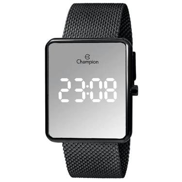 Imagem de Relógio CHAMPION feminino digital espelhado preto CH40080K